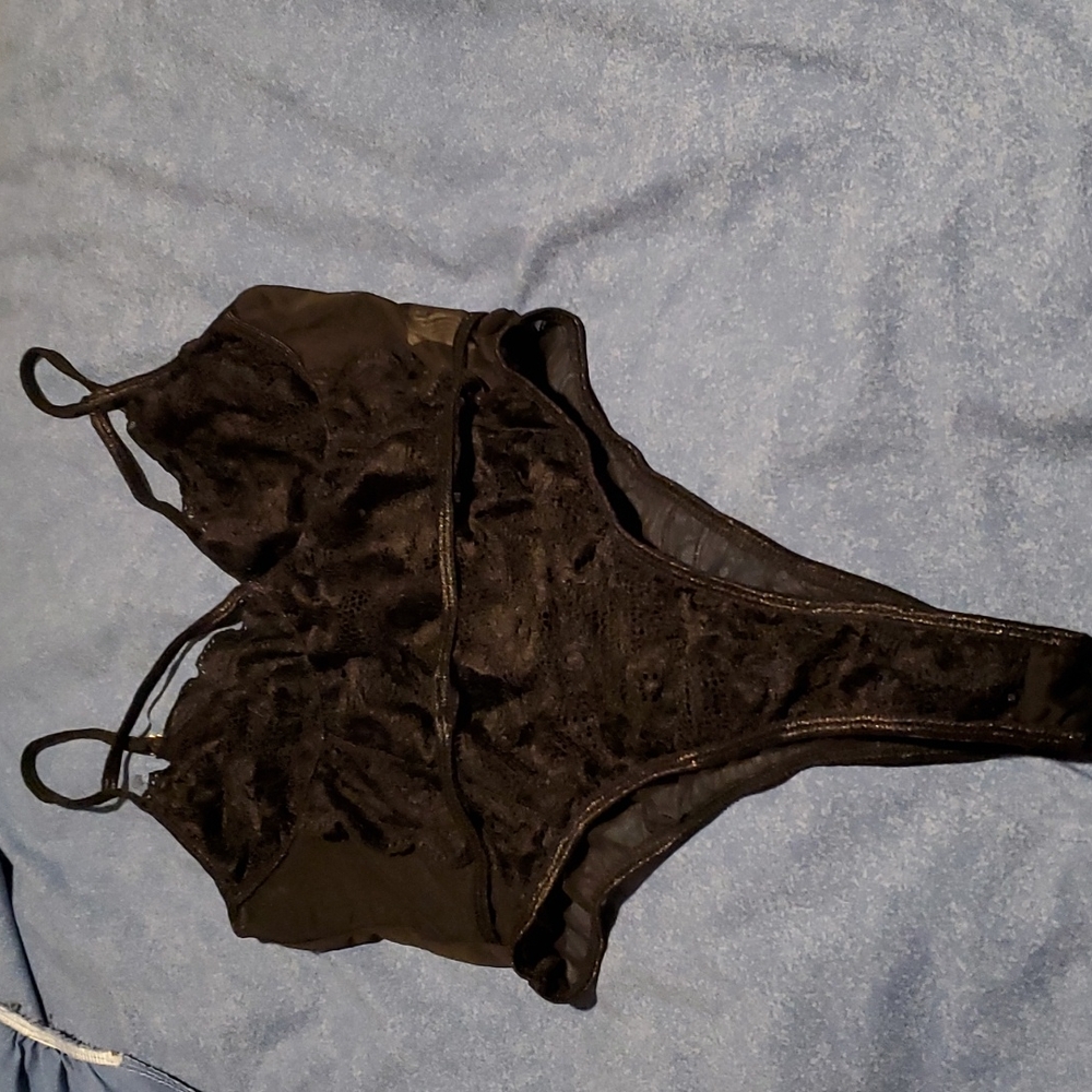 NWOT One piece teddy, small, black